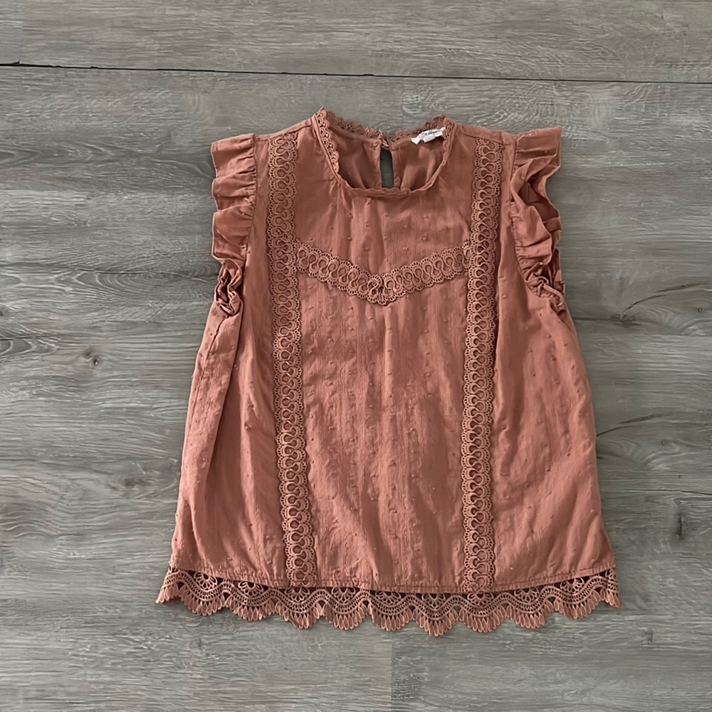 By The River | Coral Sleeveless Blouse